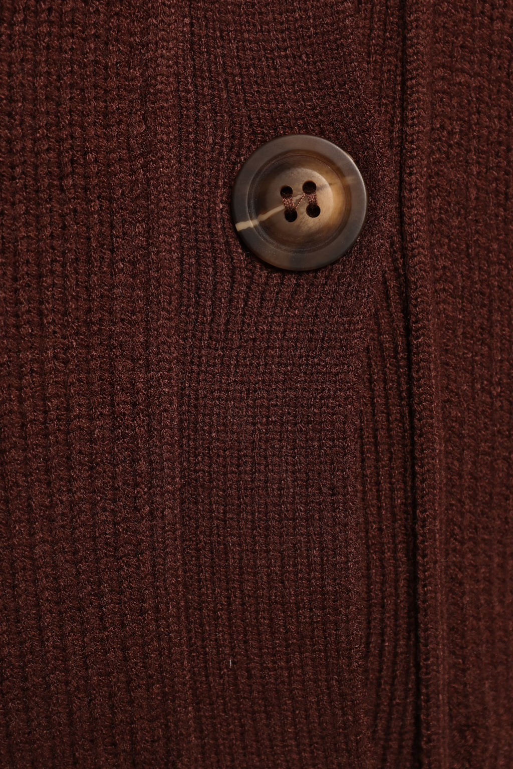 Eden Button Front Cardigan - Brown