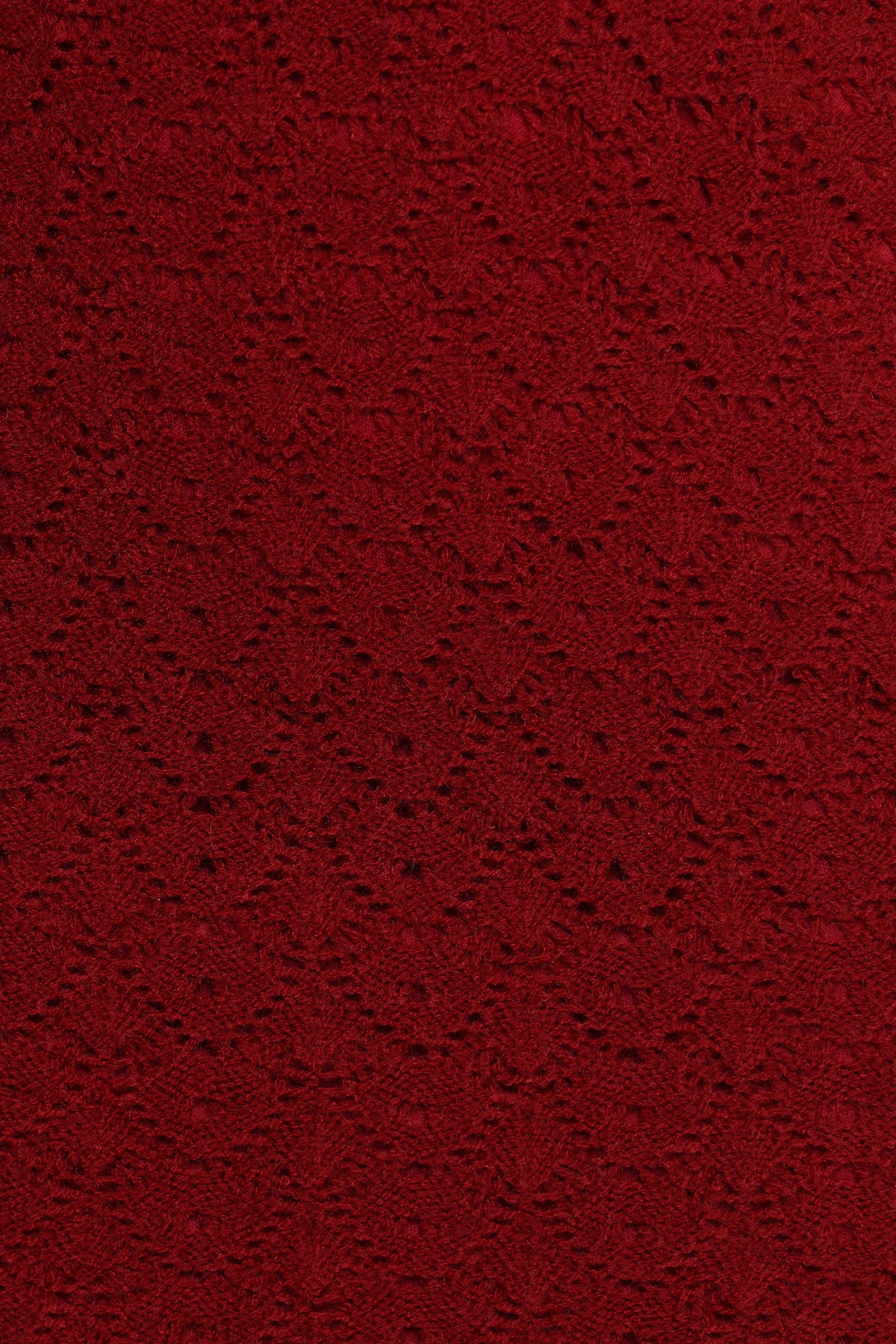 Suzzie Textured Knit Skirt/Cardi Set - Oxblood